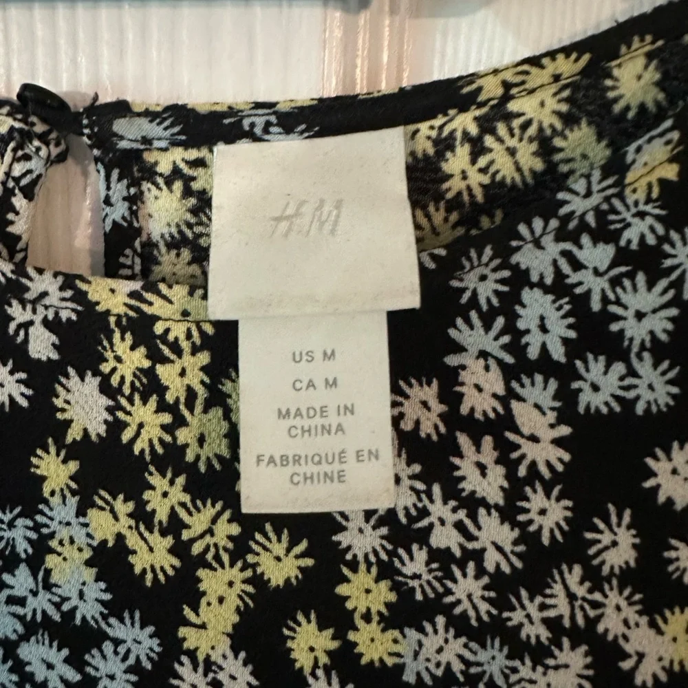 H&M Floral Long Sleeve Shirt Dress - Picture 3 of 4